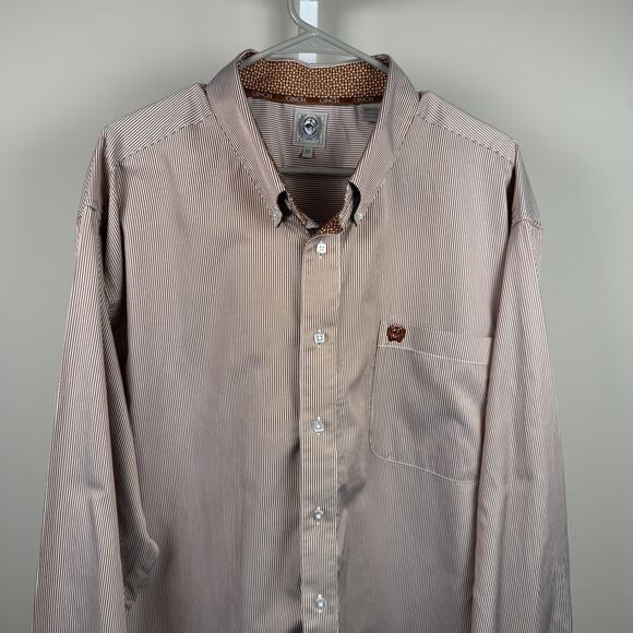 Cinch Long Sleeve Button Up Western Dress Shirt Men's Size XL - Picture 1 of 7
